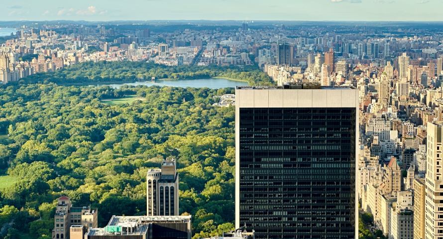 Central Park in der Ferne